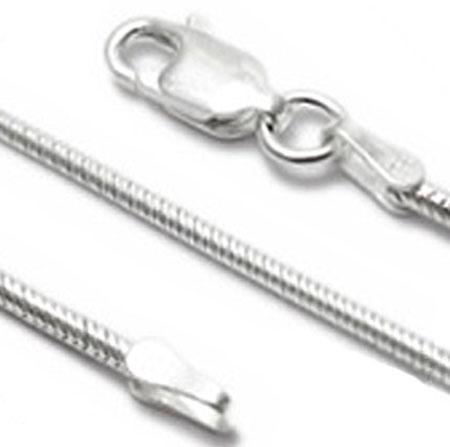 Sterling Silver (1.5 MM) Regular Round Snake Chains With Lobster