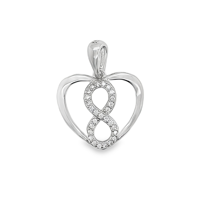 Sterling Silver Infinity Heart Pendant