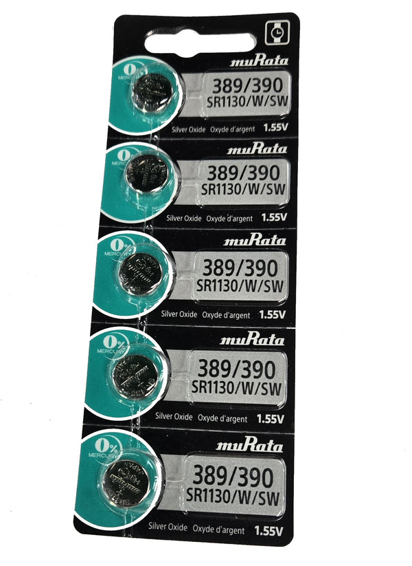 Murata SR1130/W/SW 389/390 1.55V Silver Oxide Watch Battery