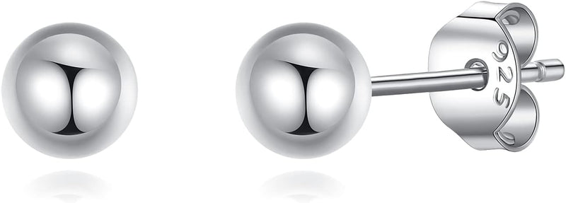 Sterling Silver Ball Studs