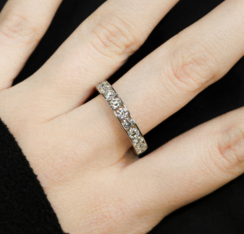 Sterling Silver Moissanite 3.25CT Eternity Band