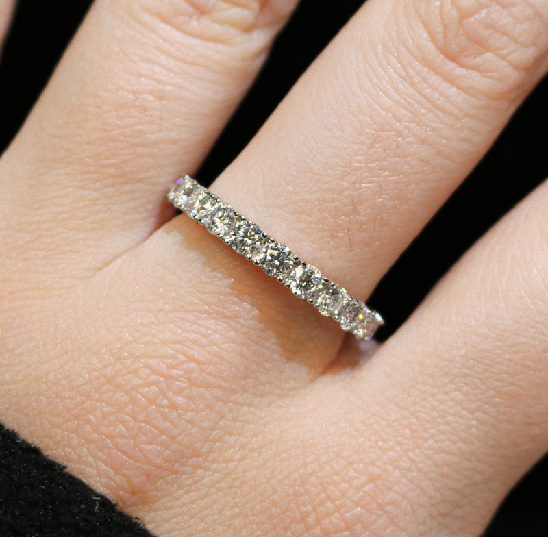 Sterling Silver Moissanite 3.0CT Eternity Band