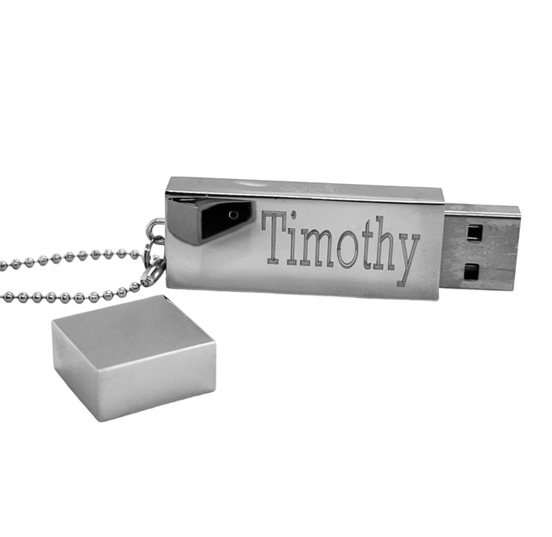 Stainless Steel 8 GB Flash Drive Key Chain