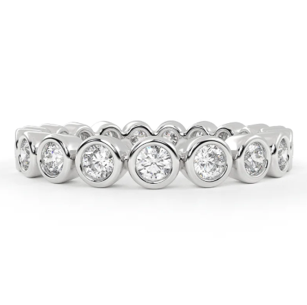 Sterling Silver Moissanite 3.0CT Eternity Band