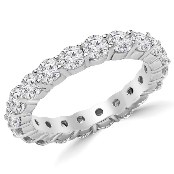 Sterling Silver Moissanite 3.0CT Eternity Band