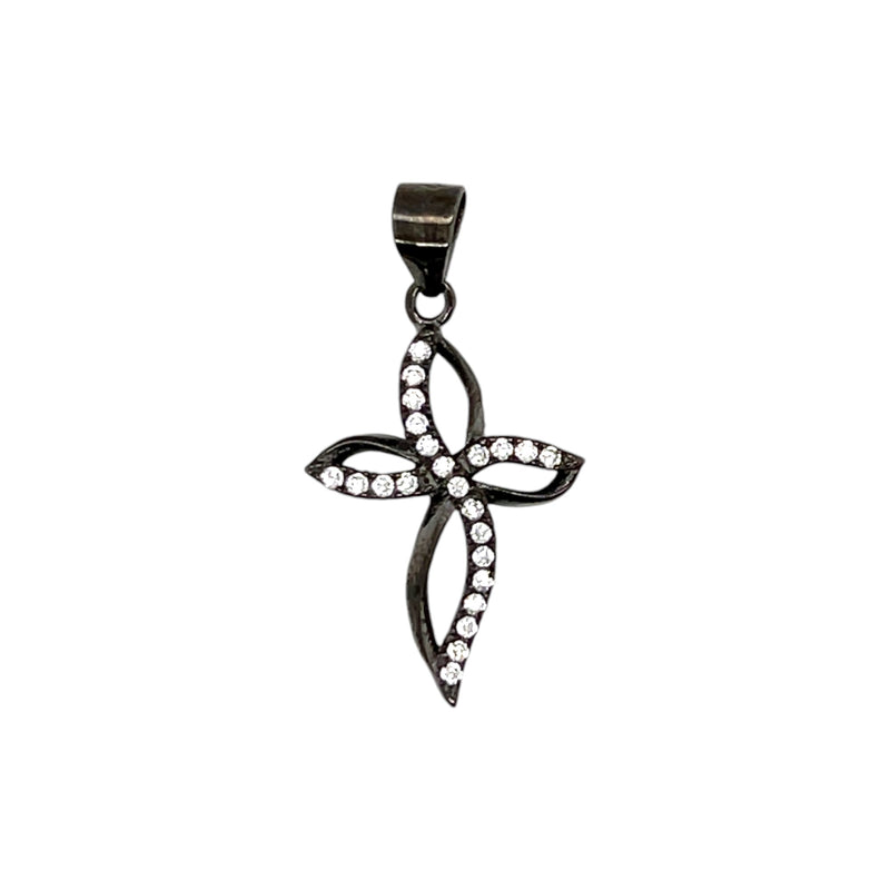 Sterling Silver CZ Cross Pendant