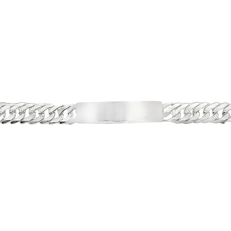 Double Curb Pave ID Bracelet 200 Gauge