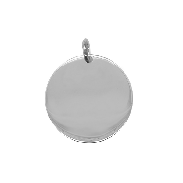 German Silver Engravable Round 25mm Pendant