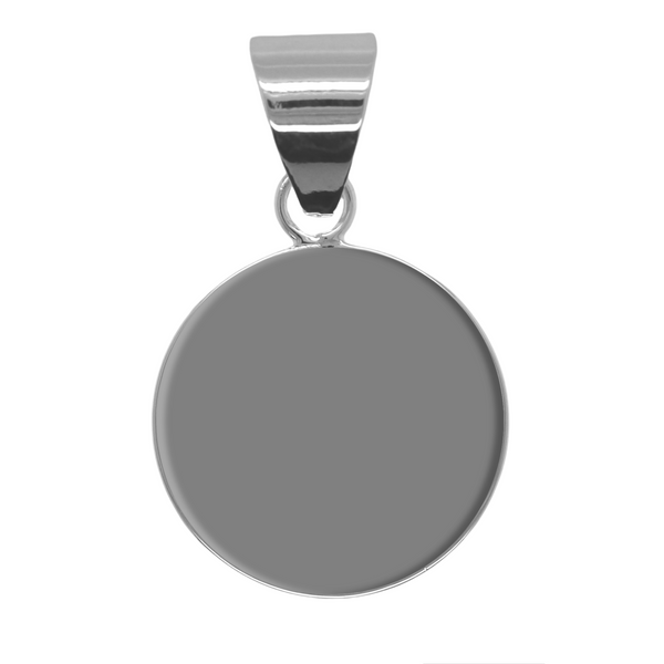 German Silver Engravable 20mm Round Pendant