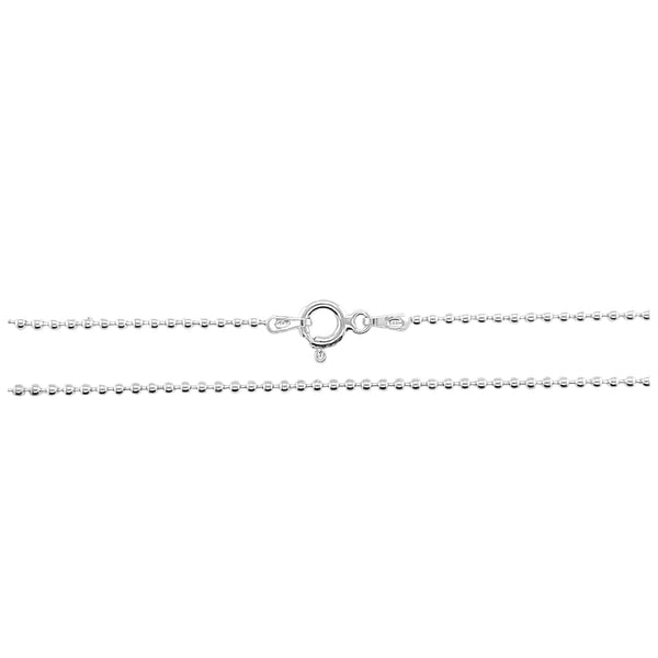 Sterling Silver Beaded Anklet