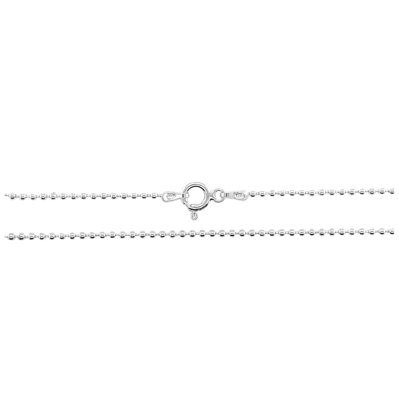 Sterling Silver Beaded Anklet