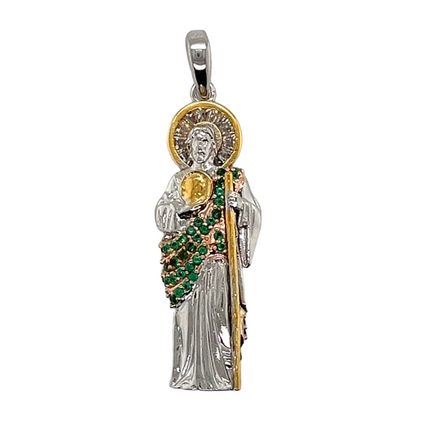 925 Mexican Sterling Silver San Judas Pendant