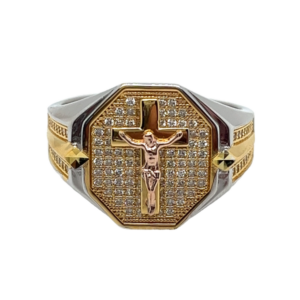 925 Mexican Sterling Silver Jesus Crucifix Ring