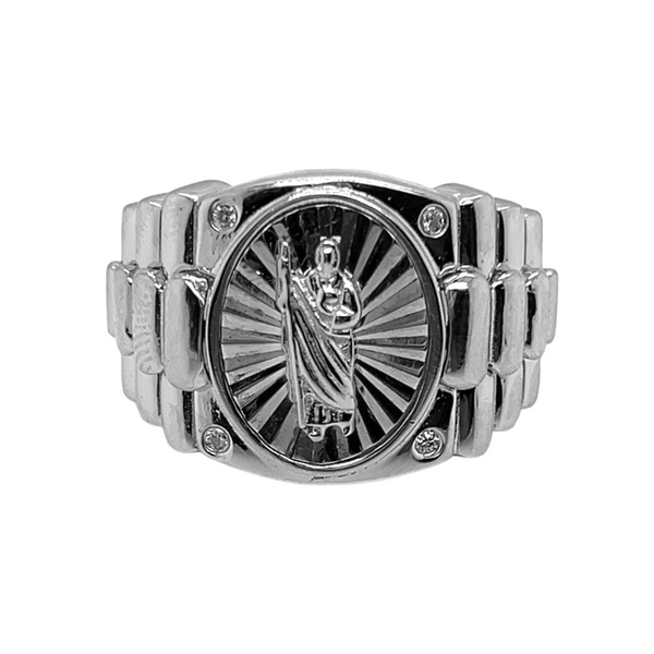 925 Mexican Sterling Silver Saint Jude Ring