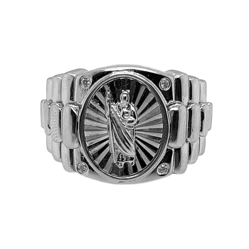 925 Mexican Sterling Silver Saint Jude Ring