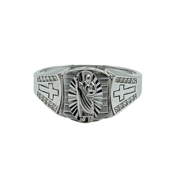 925 Mexican Sterling Silver Saint Jude Ring