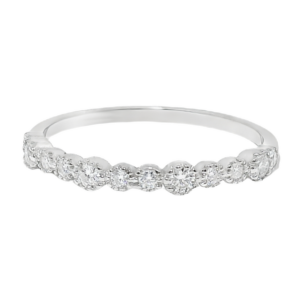 Sterling Silver Moissanite Band