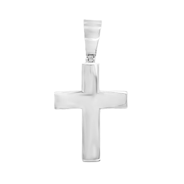 Sterling Silver Large Plain Cross Pendant