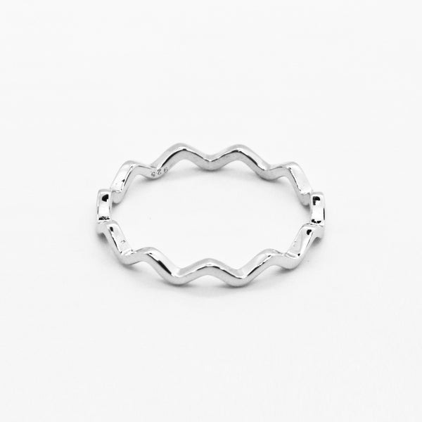 Sterling Silver Wavy Ring