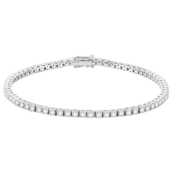 925 Sterling Silver Moissanite Tennis Bracelet 4MM