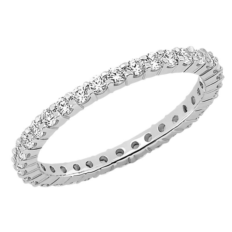 Sterling Silver Moissanite Pave 1.5CT Band