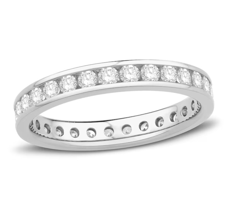 Sterling Silver Moissanite 3.25CT Eternity Band