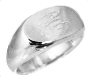 Sterling Silver Horizontal Engravable Oval Ring - Atlanta Jewelers Supply