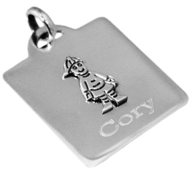 Sterling Silver Single Boy Child Pendant - Atlanta Jewelers Supply