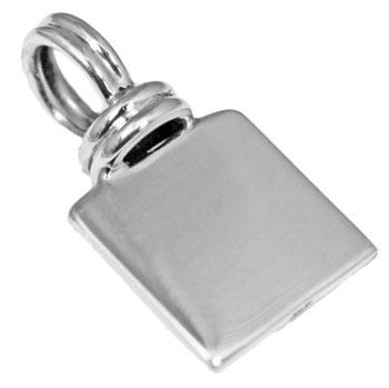 Sterling Silver Engravable Square Pendant - Atlanta Jewelers Supply