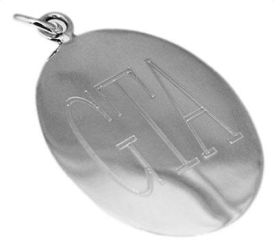 Sterling Silver Vertical Oval Engravable Pendant - Atlanta Jewelers Supply