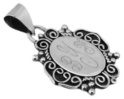 Sterling Silver Large Vertical Oval Engravable Pendant - Atlanta Jewelers Supply