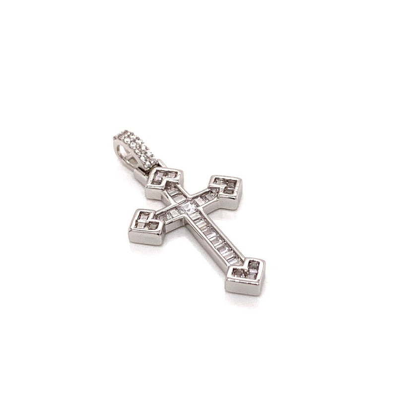 STERLING SILVER CZ CROSS PENDANT - Atlanta Jewelers Supply