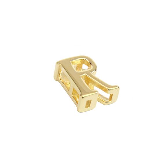 Sterling Silver Gold Colored 0.3 (8 Mm) Letter Rs. Elegantly Display Names, Initials Or Words For A Classy Accessory. - Atlanta Jewelers Supply