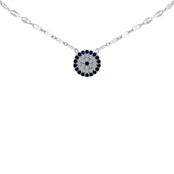 Sterling Silver Evil Eye Lana Chain Necklace