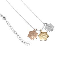 Sterling Silver Engravable Triple Flower Disc Necklaces - Atlanta Jewelers Supply