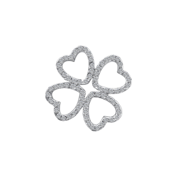 Sterling Silver 4 Leaf Heart Clover