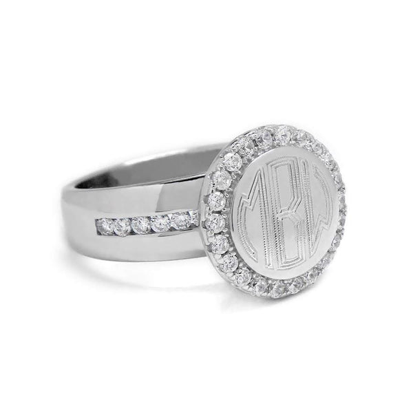 Beautiful Sterling Silver Angelica Round Ring with Cz Stones - Atlanta Jewelers Supply