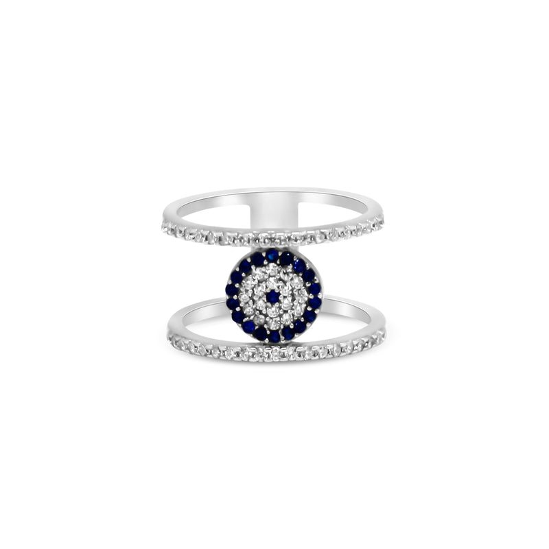 Evil Eye CZ Double Band Ring - Atlanta Jewelers Supply